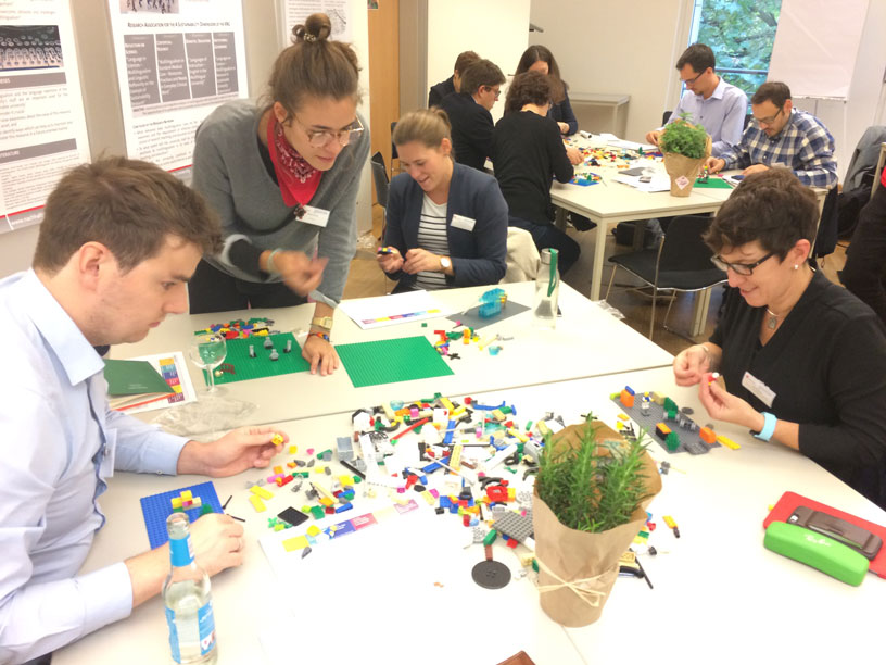 People standing around table with LEGO Serious Play